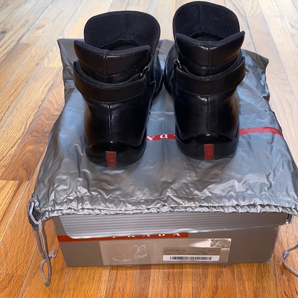 Prada Men’s Black Booty Pull-on with Strap Size 10 - Picture 4 of 14